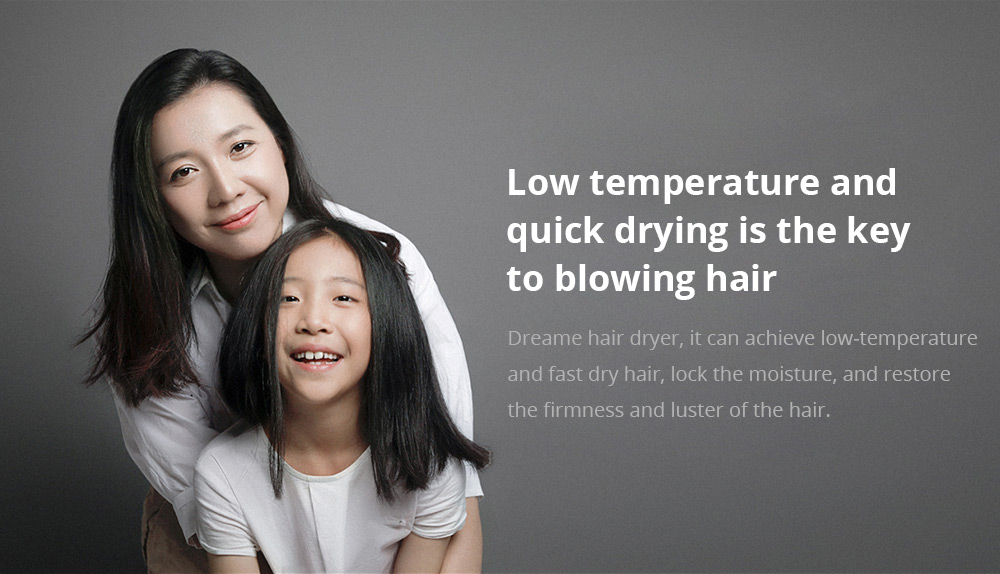 Dreame 1400W Hair Dryer 3 modes Negative Ion Intelligent Temperature Control - White