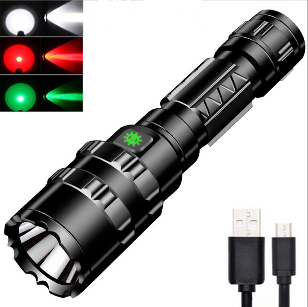 Mini Outdoor Rechargeable LED Flashlight L2 Lamp Beads 5 Modes 1600 Lumens - White Light
