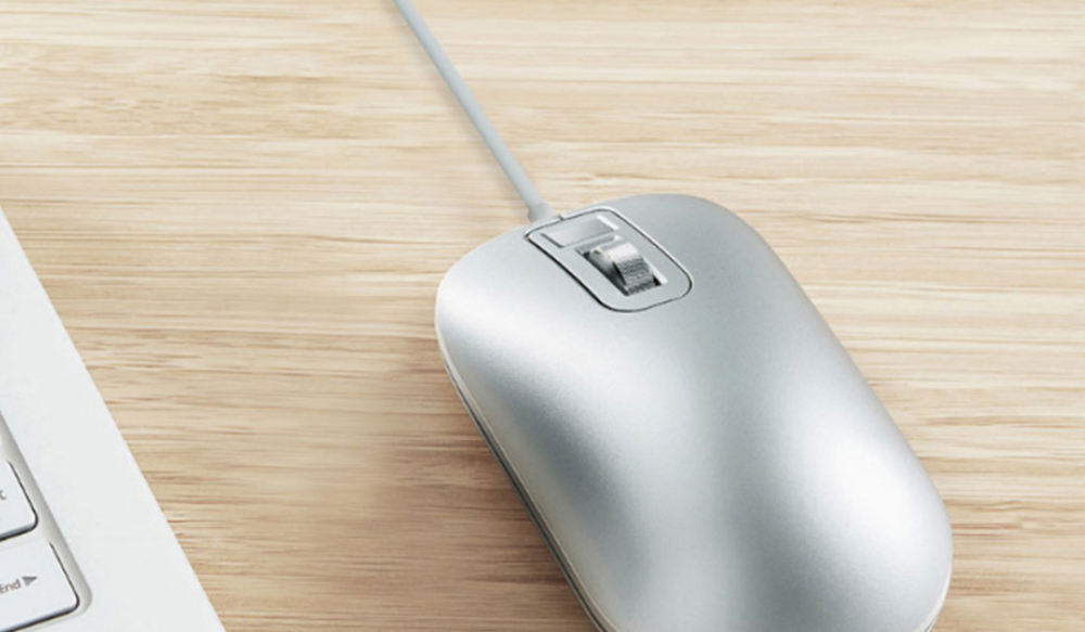 Jesis Fingerprint Mouse 125Hz Polling Rate Smart Portable For Home Office From Xiaomi Youpin - Sliver