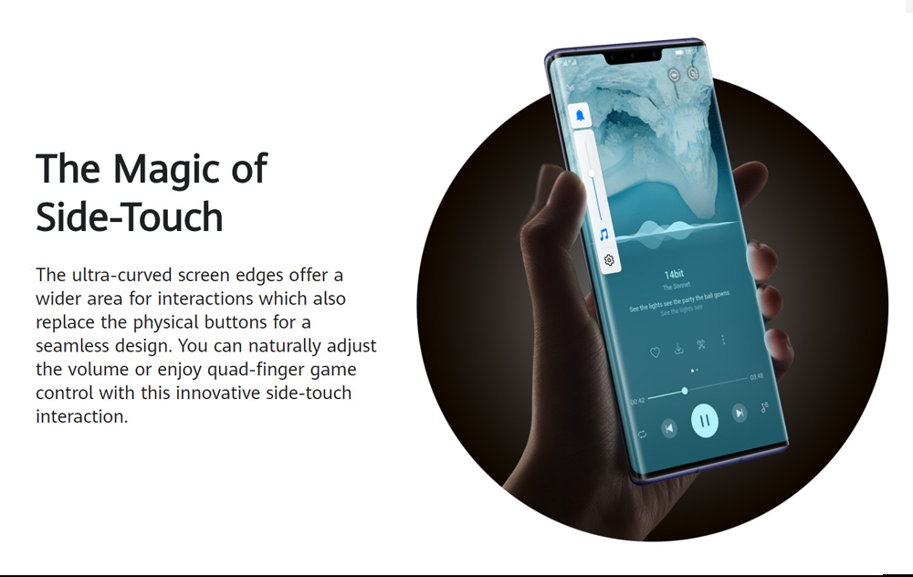 HUAWEI Mate 30 Pro 5G Smartphone 6.53" OLED Display Kirin 990 8GB 256GB 40.0MP+40.0MP+8.0MP+3D Depth Sensing Quad Rear Cameras NFC Fingerprint ID Dual SIM Android 10.0 - Black
