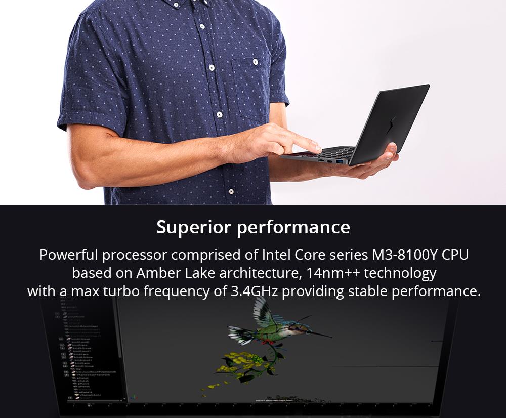 Magic-Ben MAG1 Pocket Laptop 8.9" IPS Touchscreen 2560*1600 Intel Core m3-8100y 16GB Memory 512GB SSD Full metal Slim body Ultra Light Backlit Keyboard Fingerprint Window 10 - Black
