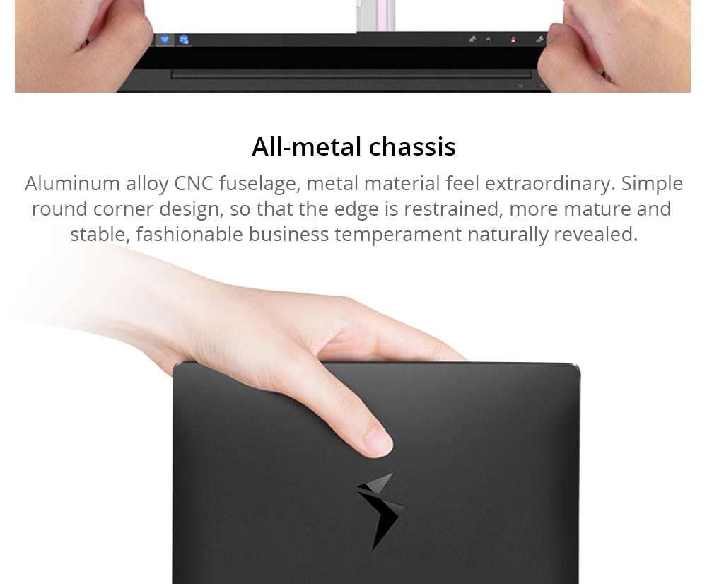 Magic-Ben MAG1 Pocket Laptop 8.9" IPS Touchscreen 2560*1600 Intel Core m3-8100y 16GB Memory 512GB SSD Full metal Slim body Ultra Light Backlit Keyboard Fingerprint Window 10 - Black