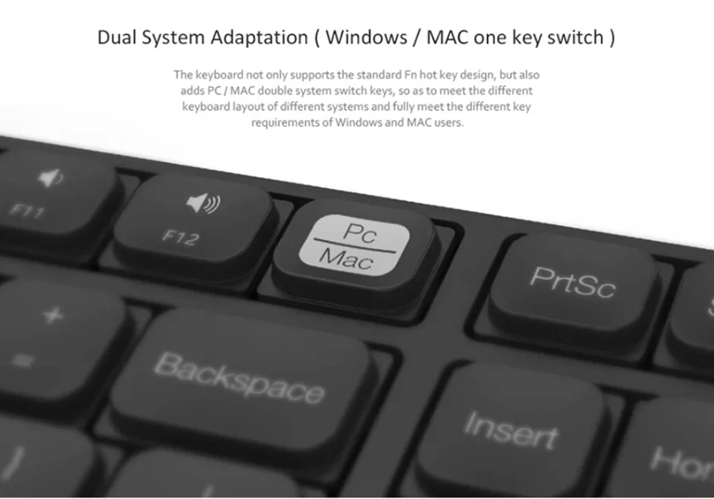 Xiaomi MIIIW Wireless Keyboard And Mouse Set 2.4G Wireless Plug & Play - Black