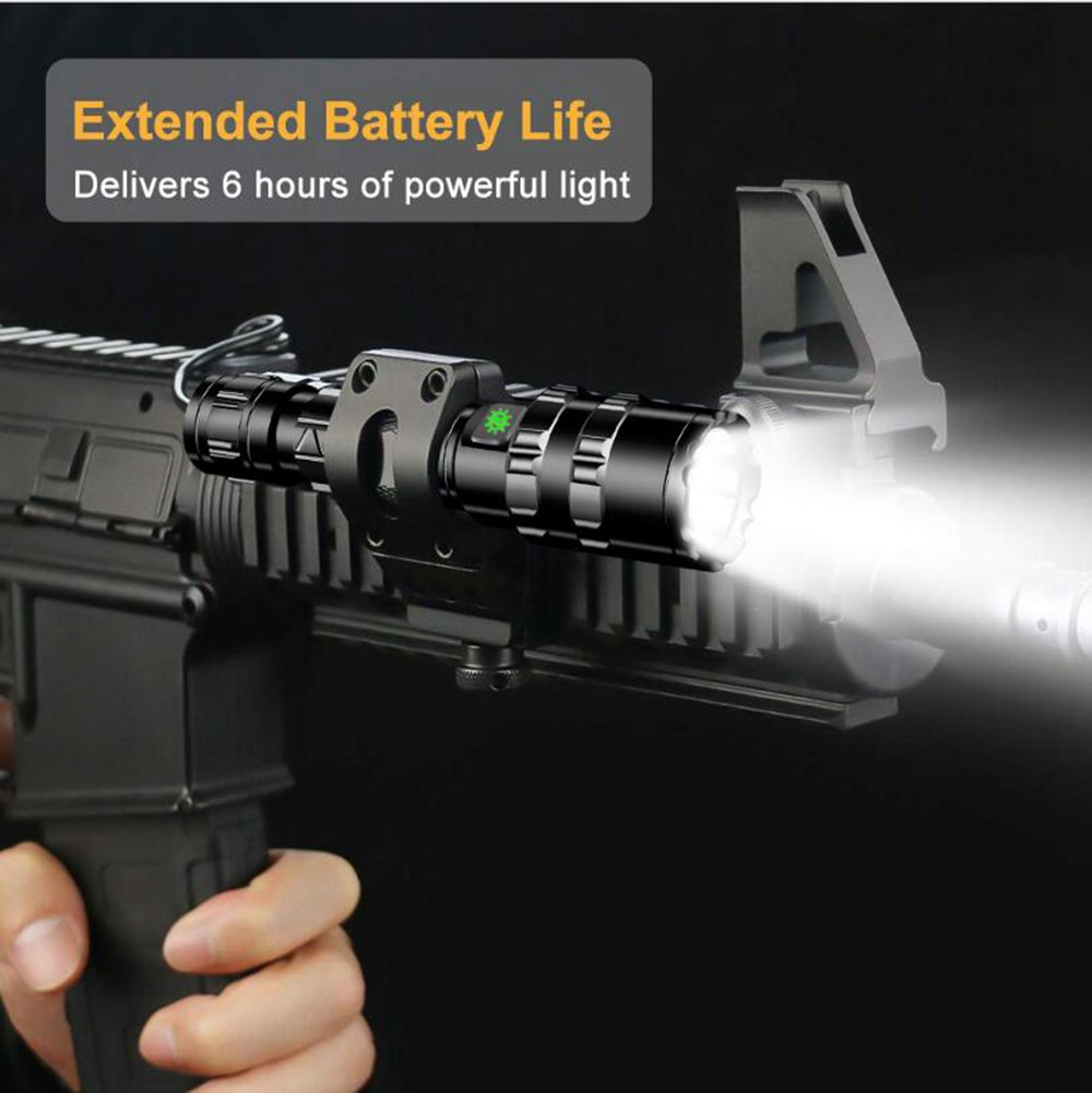 Mini Outdoor Rechargeable LED Flashlight L2 Lamp Beads 5 Modes 1600 Lumens - White Light