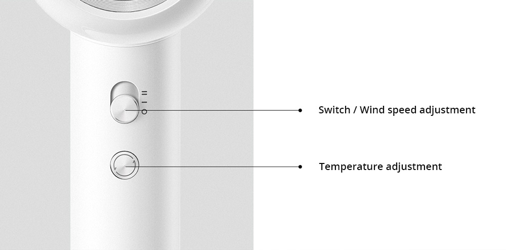 Dreame 1400W Hair Dryer 3 modes Negative Ion Intelligent Temperature Control - White