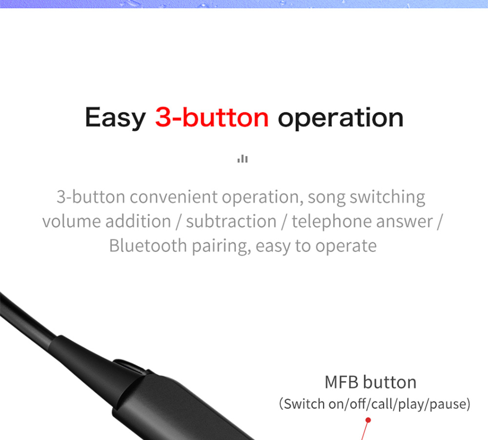Haylou C10 Bluetooth Sports Earphones Binaural Call Retractable Neckband