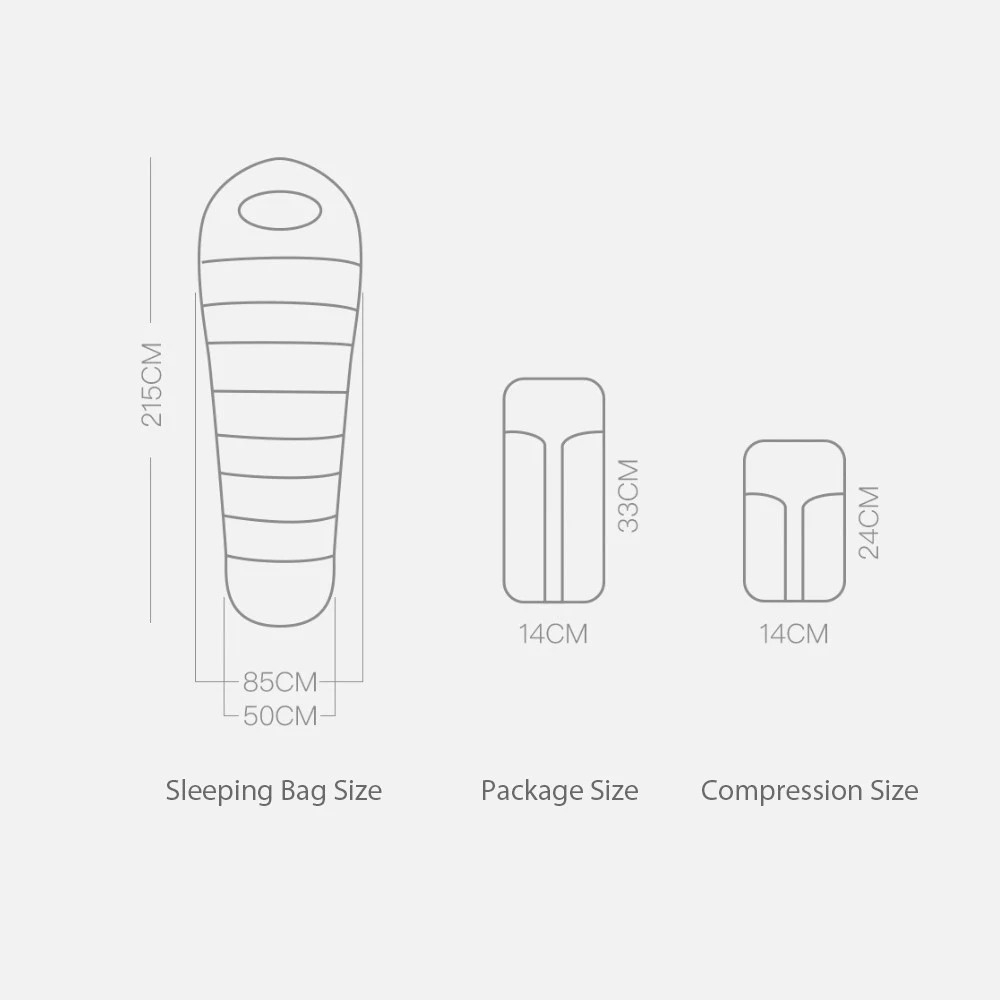 Xiaomi Zaofeng Foldable Down-filled Sleeping Bag Travel Equipment - Blue