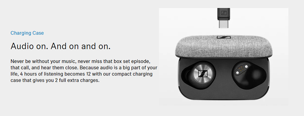Sennheiser Momentum Bluetooth 5.0 TWS Earphone AAC/aptX Low Latency Siri Google Assistant IPX4