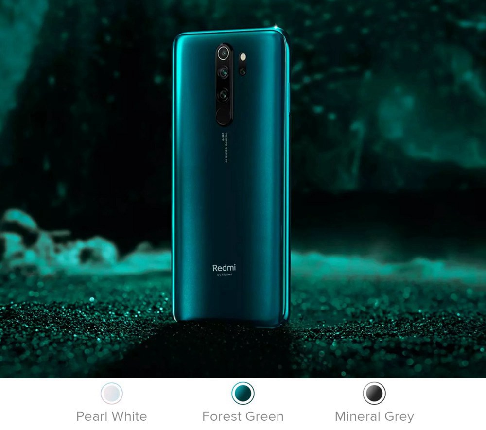 Xiaomi Redmi Note 8 Pro 6.53 Inch 4G LTE Smartphone MTK Helio G90T 6GB 128GB 64.0MP+8.0MP+2.0MP+2.0MP Quad Rear Cameras MIUI 10 Type-C Fingerprint ID Global Version - Grey
