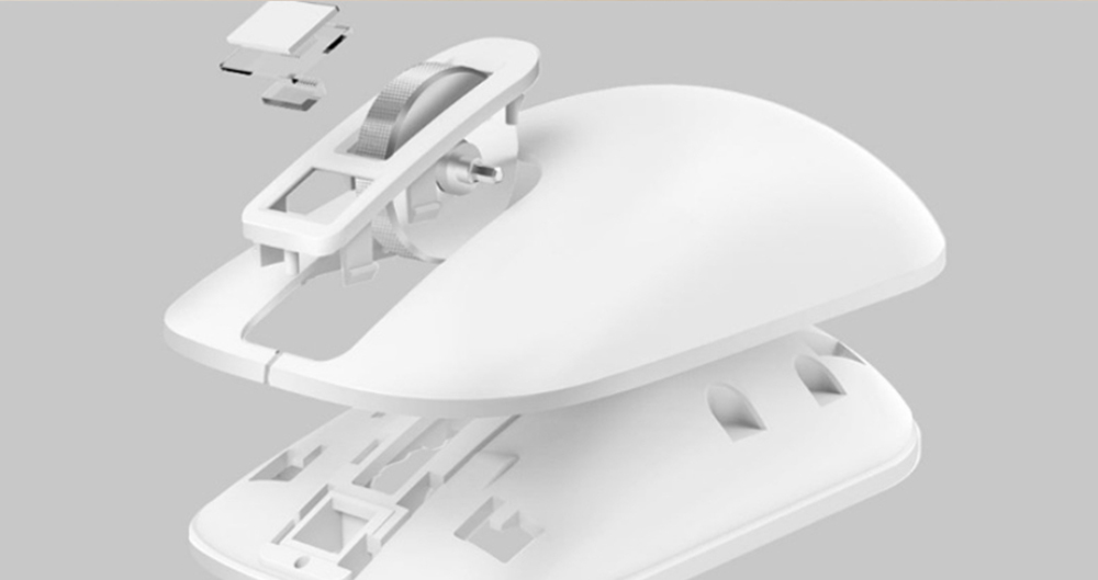 Jesis Fingerprint Mouse 125Hz Polling Rate Smart Portable For Home Office From Xiaomi Youpin - Sliver