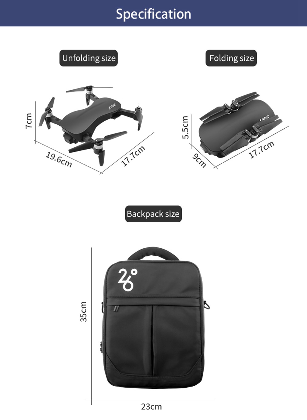 JJRC X12 AURORA 4K 5G WIFI 1.2km FPV GPS Foldable RC Drone With 3Axis Gimbal 50X Digital Zoom Ultrasonic Positioning RTF