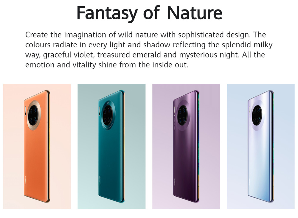 HUAWEI Mate 30 Pro 5G Smartphone 6.53" OLED Display Kirin 990 8GB 256GB 40.0MP+40.0MP+8.0MP+3D Depth Sensing Quad Rear Cameras NFC Fingerprint ID Dual SIM Android 10.0 - Black