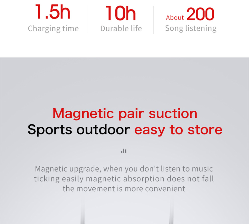 Haylou C10 Bluetooth Sports Earphones Binaural Call Retractable Neckband