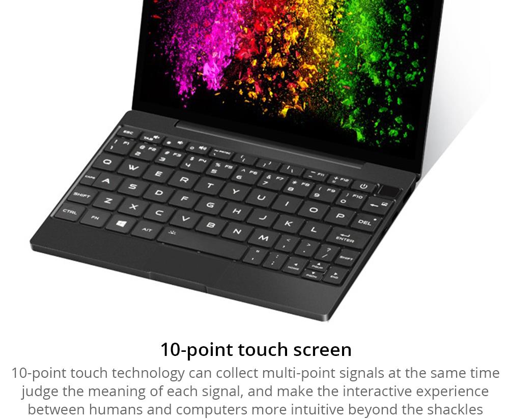 Magic-Ben MAG1 Pocket Laptop 8.9" IPS Touchscreen 2560*1600 Intel Core m3-8100y 16GB Memory 512GB SSD Full metal Slim body Ultra Light Backlit Keyboard Fingerprint Window 10 - Black