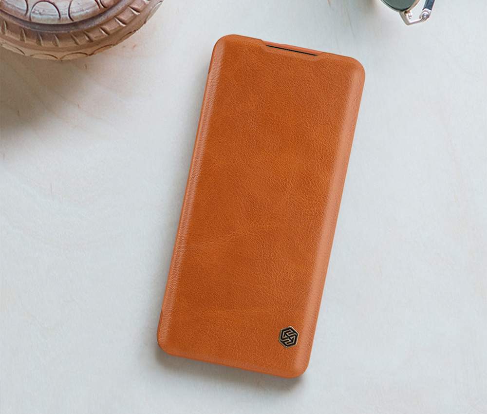 NILLKIN Protective Leather Phone Case For Oneplus 7T Pro Smartphone - Brown