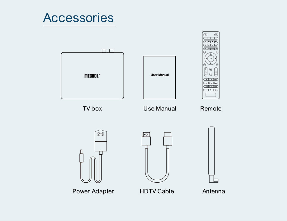 MECOOL K6 Hisilicon HI3798M Android 2GB / 16GB DVB 4K TV BOX Dual Band WiFi LAN USB3.0