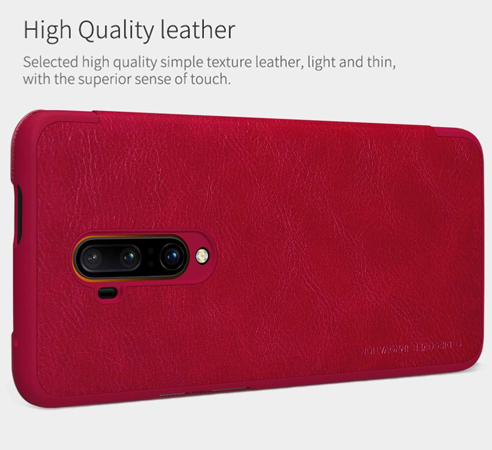 NILLKIN Protective Leather Phone Case For Oneplus 7T Pro Smartphone - Brown