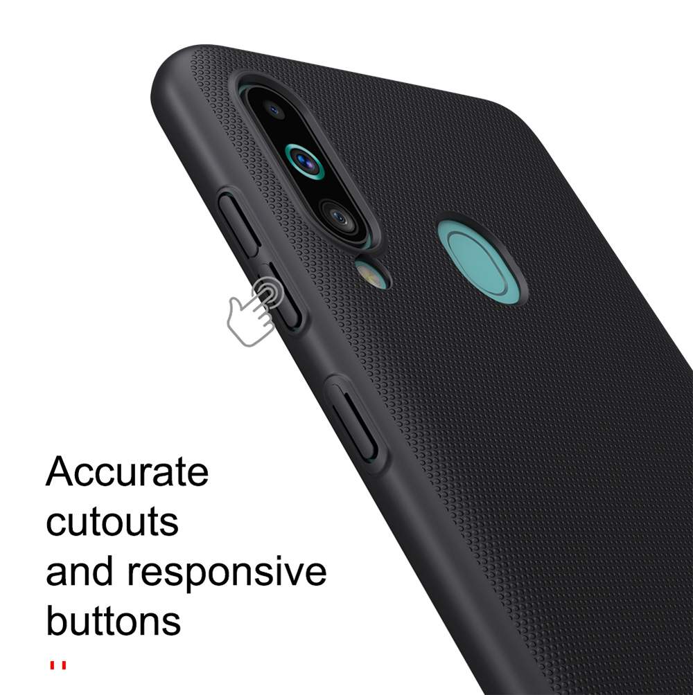 NILLKIN Protective Frosted PC Phone Case For Samsung Galaxy A60 Smartphone - Black