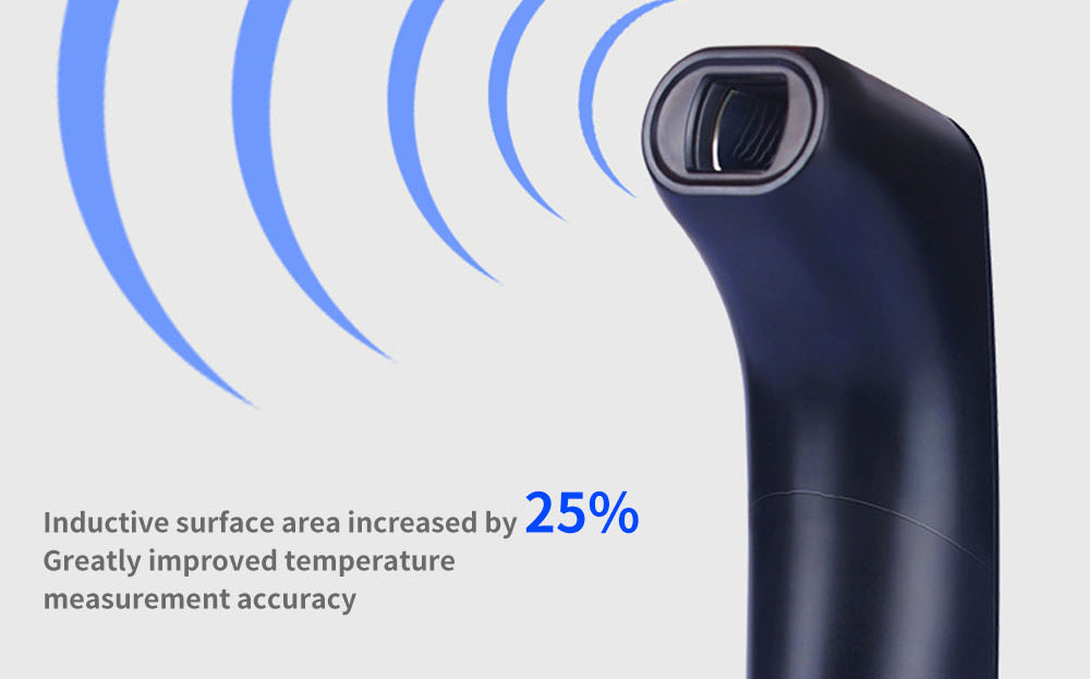 T09 Smart Digital Body Thermometer Infrared LED Full Screen Instant Measure - Black