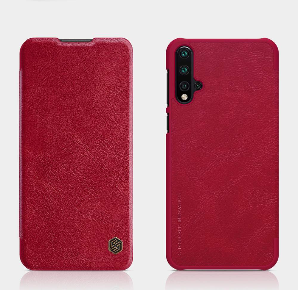 NILLKIN Protective Leather Phone Case For HUAWEI Nova 5 / Nova 5 Pro Smartphone - Black