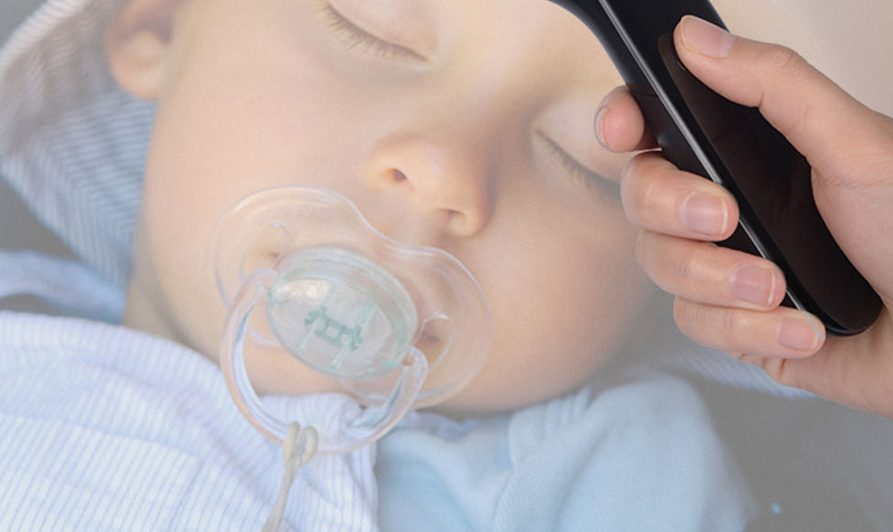 T09 Smart Digital Body Thermometer Infrared LED Full Screen Instant Measure - Black