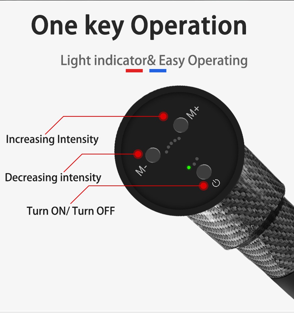 EMGUN-17 Upgraded Electric Massage Gun Relax Muscle Therapy Device Professional Body Relaxation Massager - Black