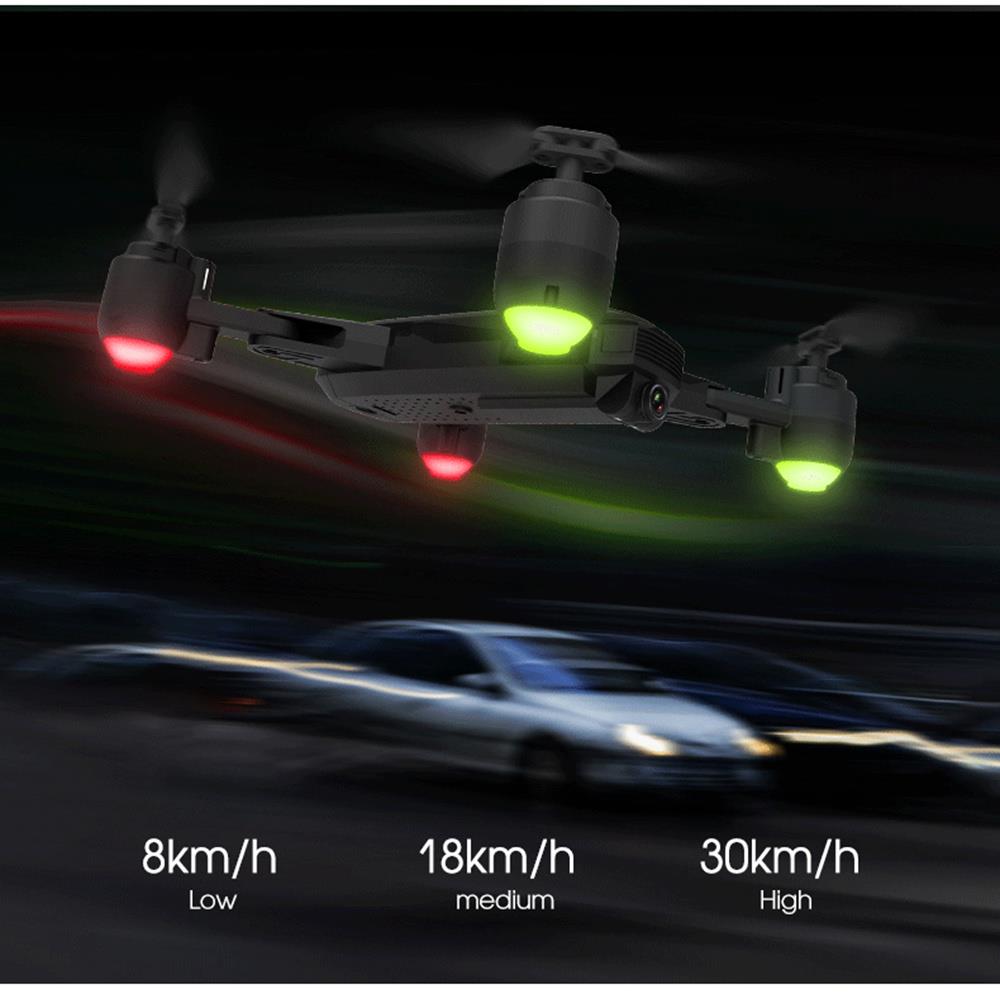 SHRC H1G 1080P 2.4G WiFi GPS FPV RC Drone Follow Me Mode RTF Black - Two Battery
