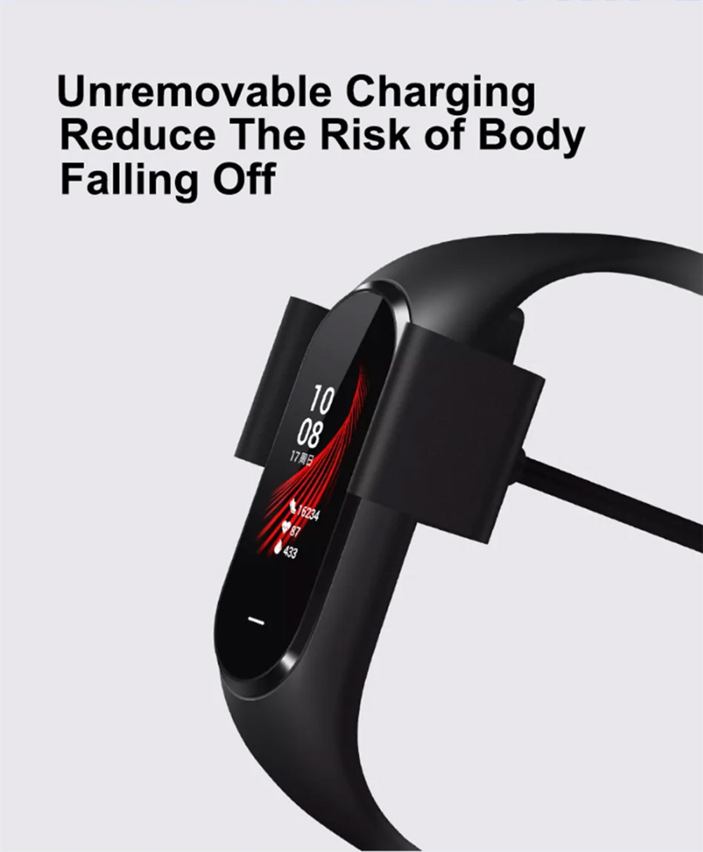 Xiaomi Hey Plus Smart Bracelet 0.95 Inch AMOLED Color Screen Built-in Multifunction Heart Rate Monitor 5ATM Water Resistant 18 Days Standby Swimming Mode - Black