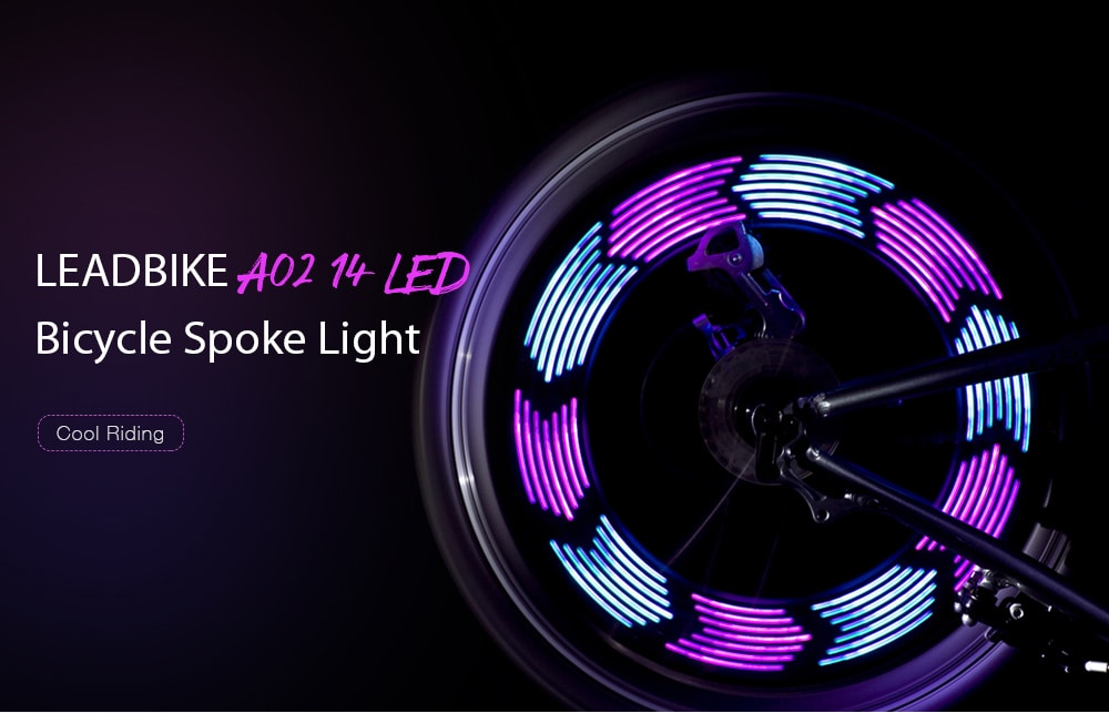 A02 14 LED Bicycle Spoke Light with 30 Patterns Lamp