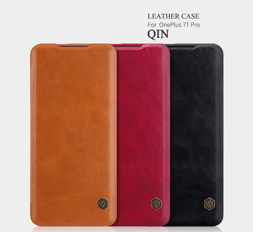 NILLKIN Protective Leather Phone Case For Oneplus 7T Pro Smartphone - Brown