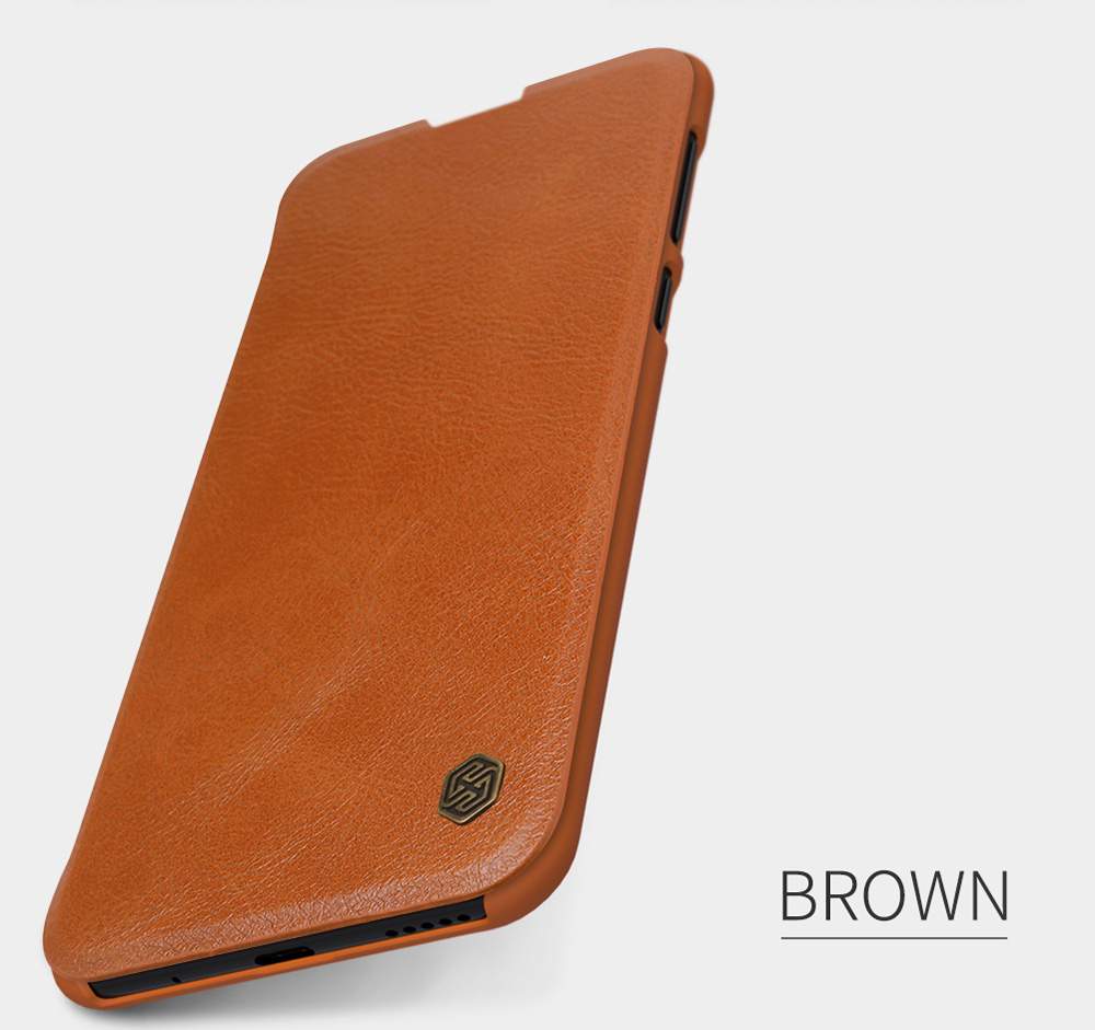 NILLKIN Protective Leather Phone Case For HUAWEI Nova 5 / Nova 5 Pro Smartphone - Black