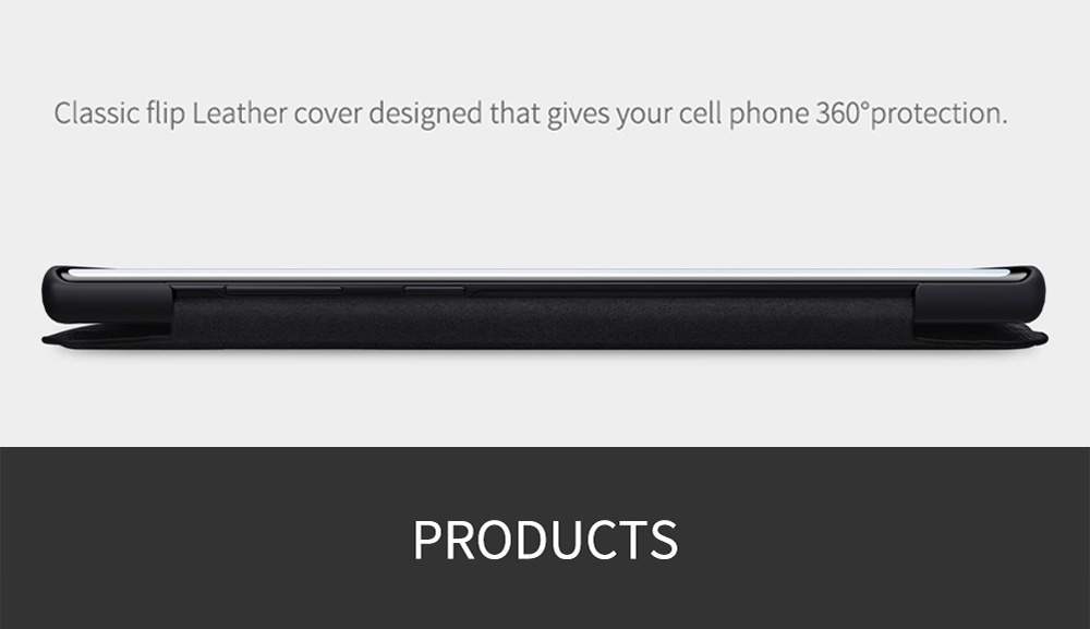 NILLKIN Protective Leather Phone Case For Samsung Galaxy Note 10 / Note 10 5G Smartphone - Black