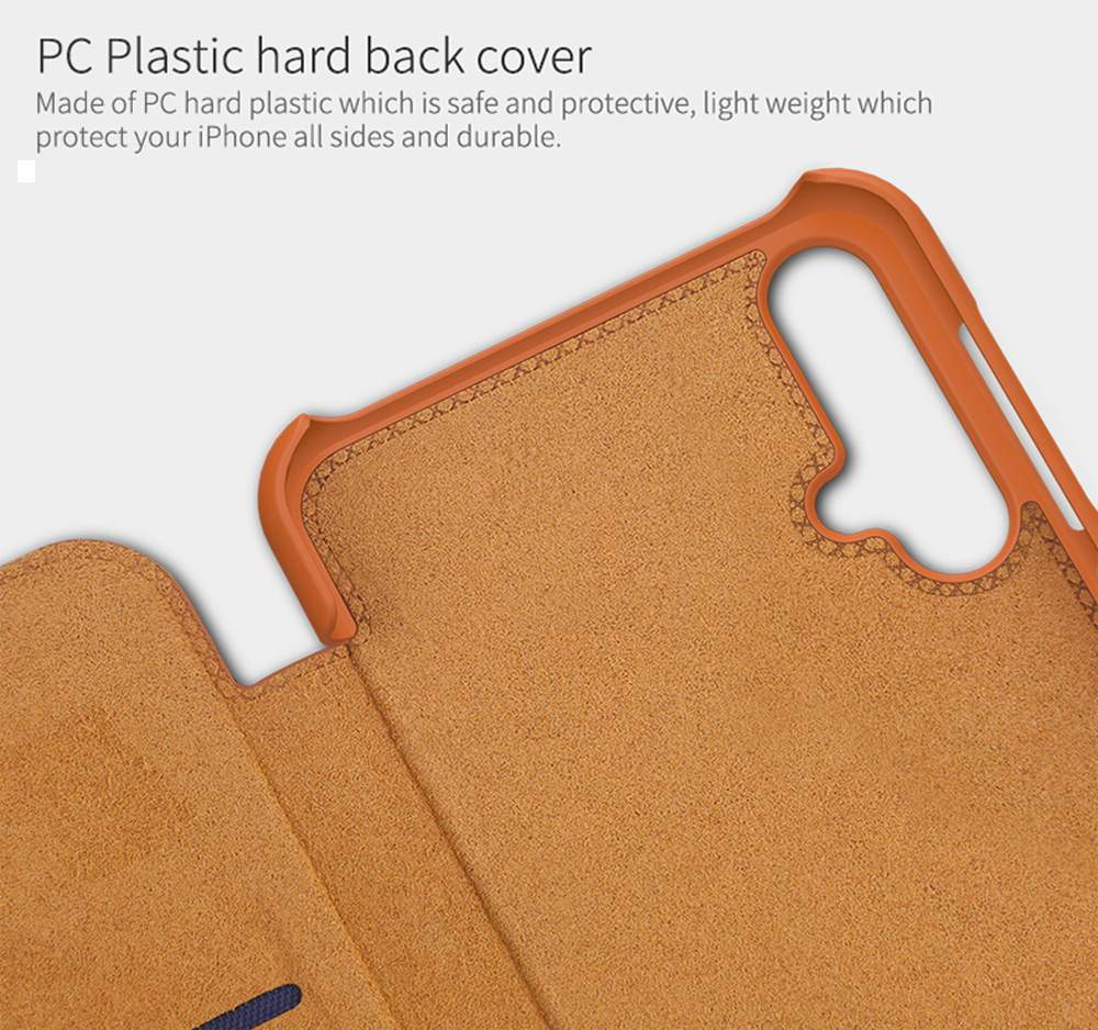 NILLKIN Protective Leather Phone Case For HUAWEI Nova 5 / Nova 5 Pro Smartphone - Black
