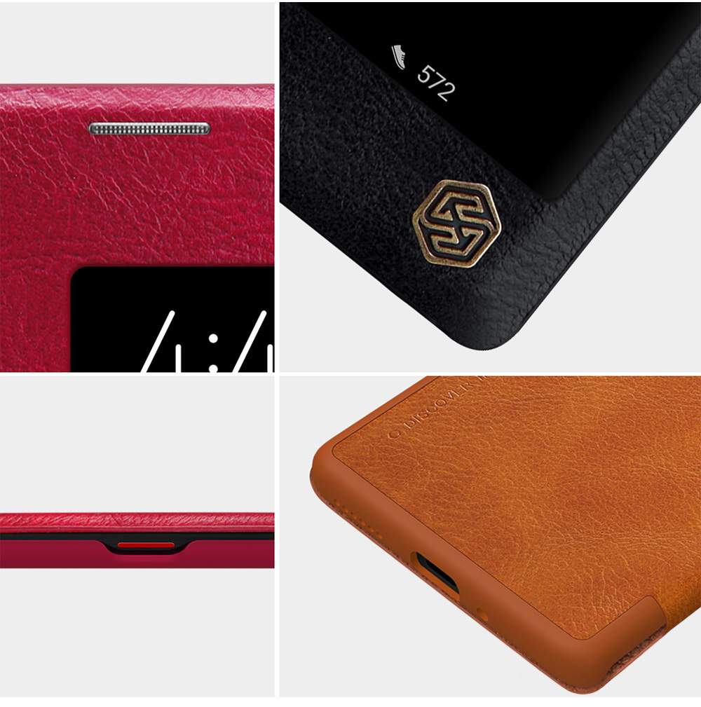 NILLKIN Protective Leather Phone Case For HUAWEI Mate 30 Pro Smartphone - Red