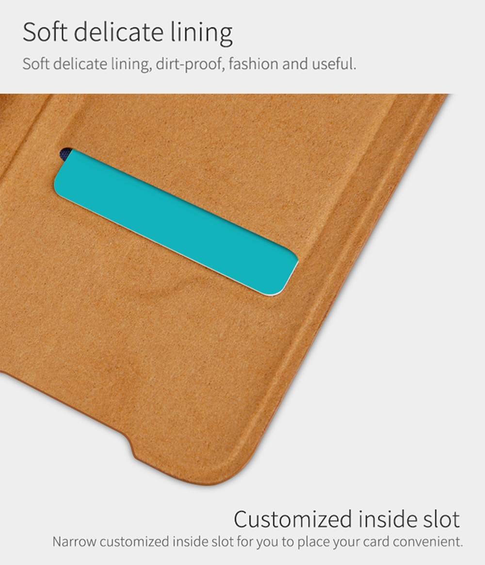 NILLKIN Protective Leather Phone Case For Oneplus 7T Pro Smartphone - Brown