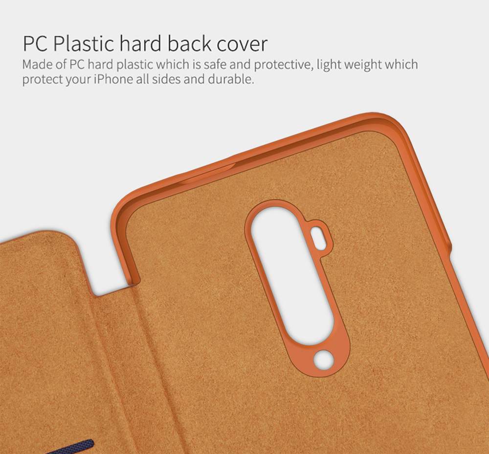 NILLKIN Protective Leather Phone Case For Oneplus 7T Pro Smartphone - Brown