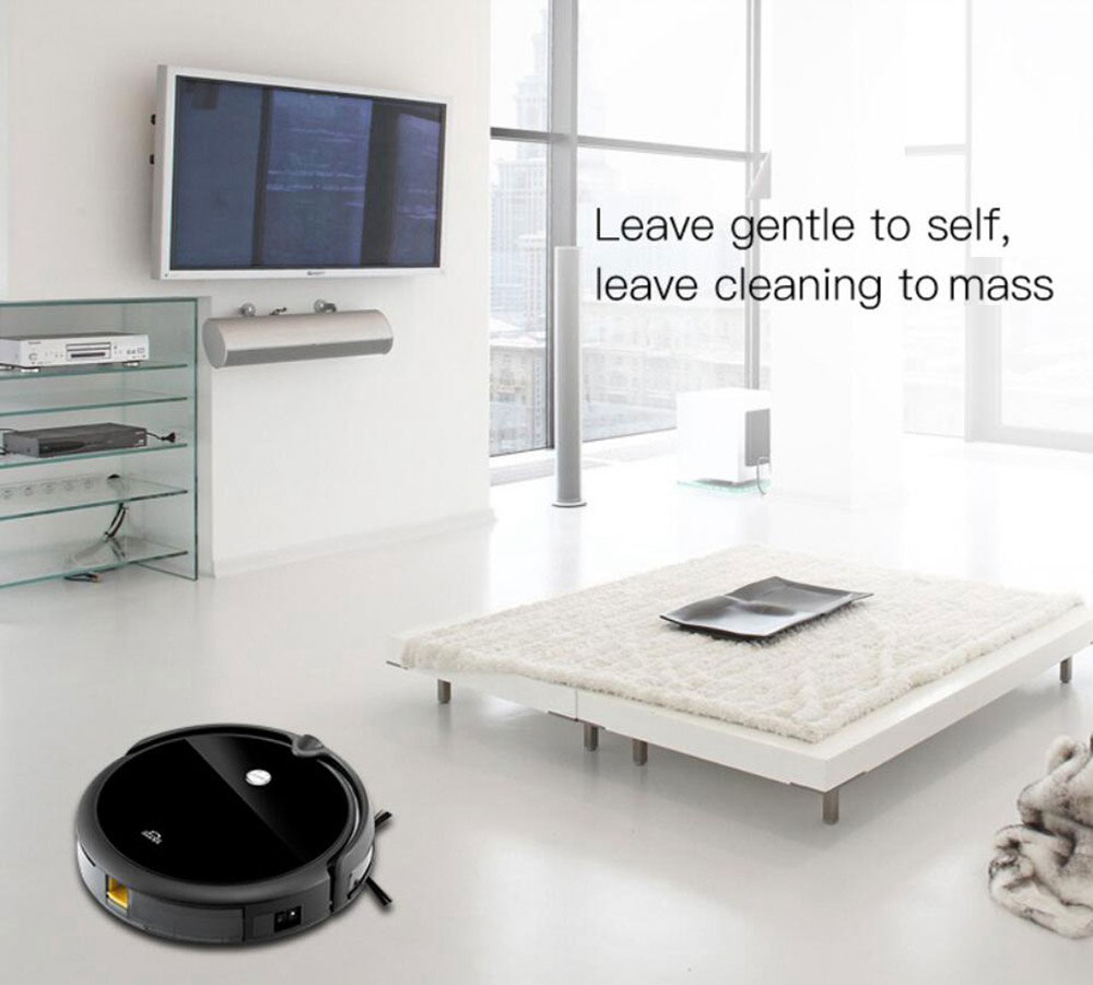 IMASS A3 Robot Vacuum Cleaner Powerful Suction For Various Cleaning Modes With APP Control Auto Charge - Black