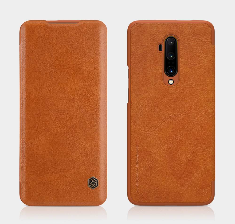 NILLKIN Protective Leather Phone Case For Oneplus 7T Pro Smartphone - Brown
