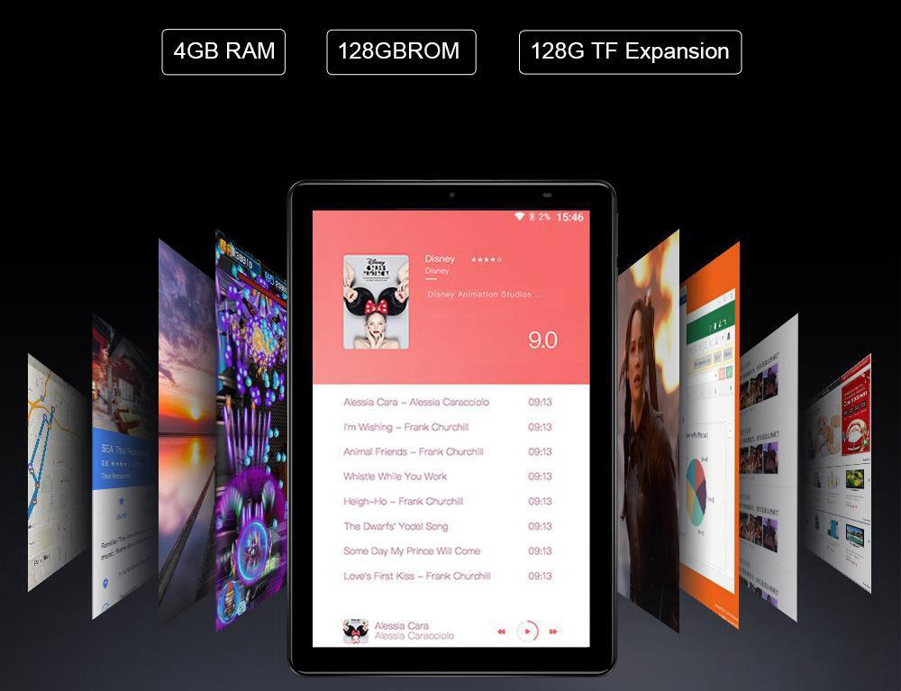 Chuwi Hi9 Air 4G Tablet PC MediaTek MTK6797 10.1'' 2560*1600 Android 8.0 4GB DDR3L 128GB eMMC - Black