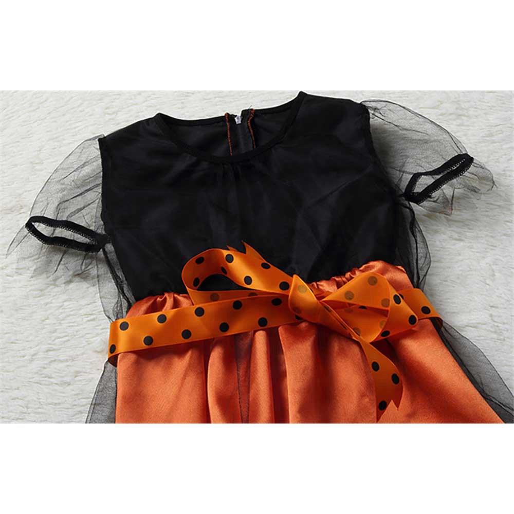 Halloween Costume Party Girls Cosplay Costume Dress Children's Dress Smock 140cm - Orange