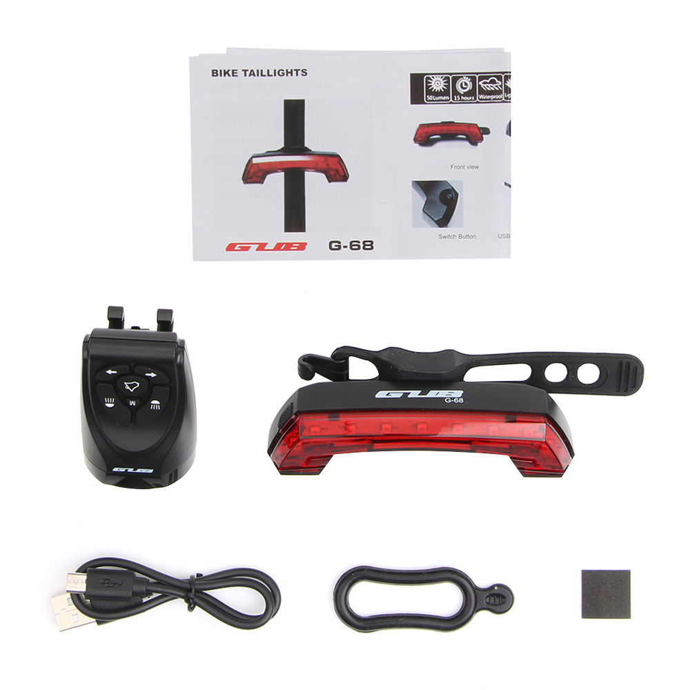 GUB G-68 Bicycle Remote Control Turn Taillight Electronic Horn Combo