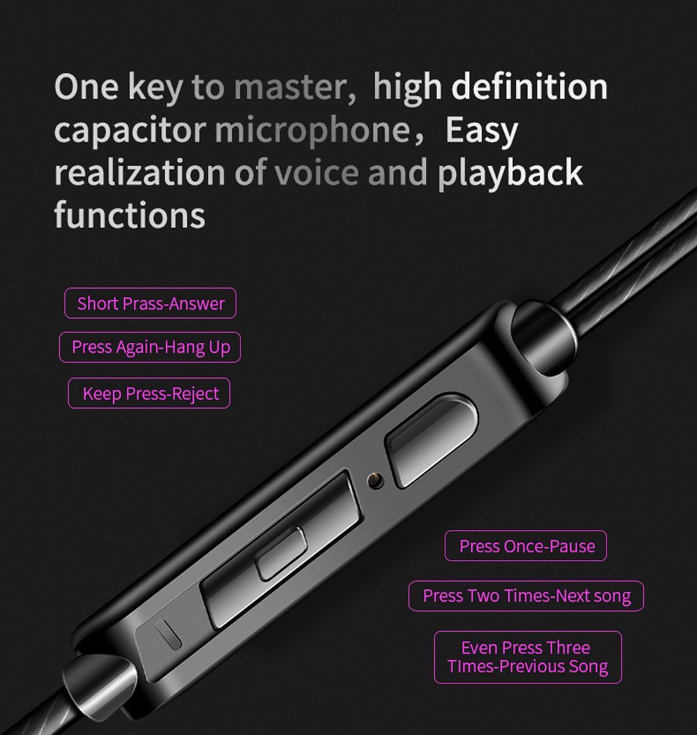 QKZ AK6 In-Ear 3.5mm HiFi Headphone Super Bass with Mic - Red