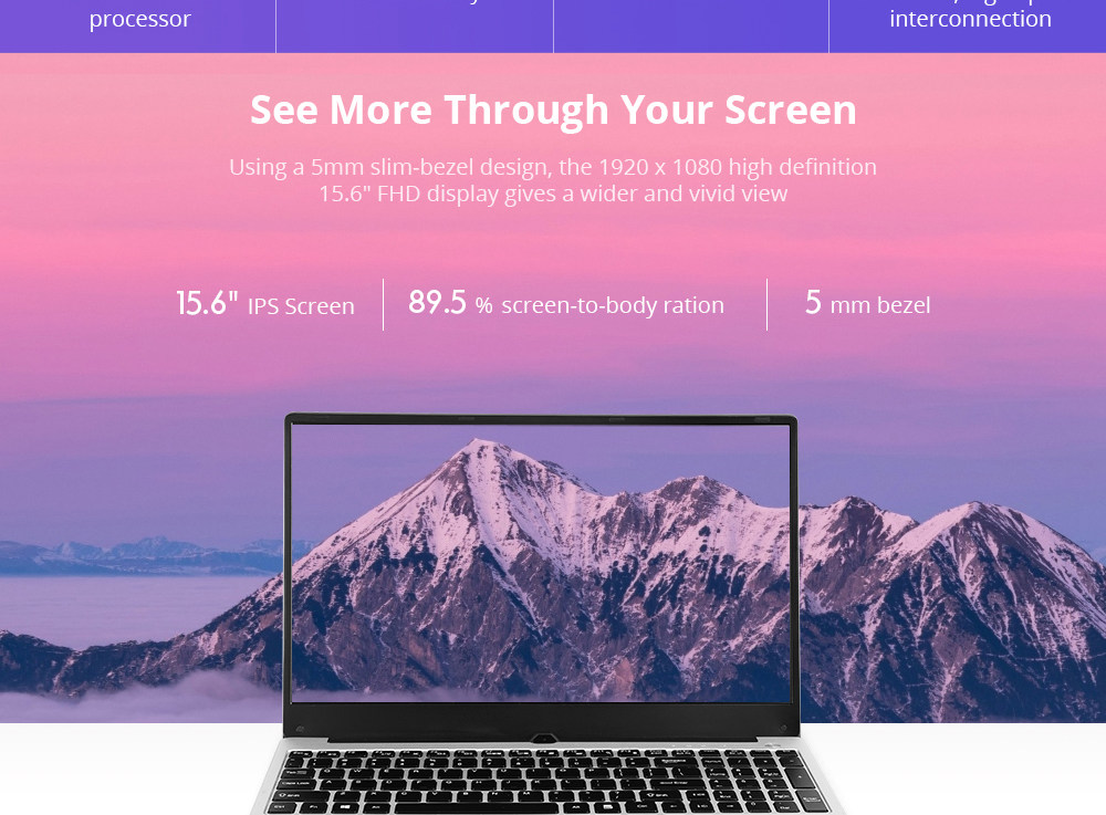 VORKE Notebook 15 4G Laptop Intel Core i5-8250U 15.6'' Screen 1920*1080 Windows 10 8GB DDR4 256GB SSD - Silver