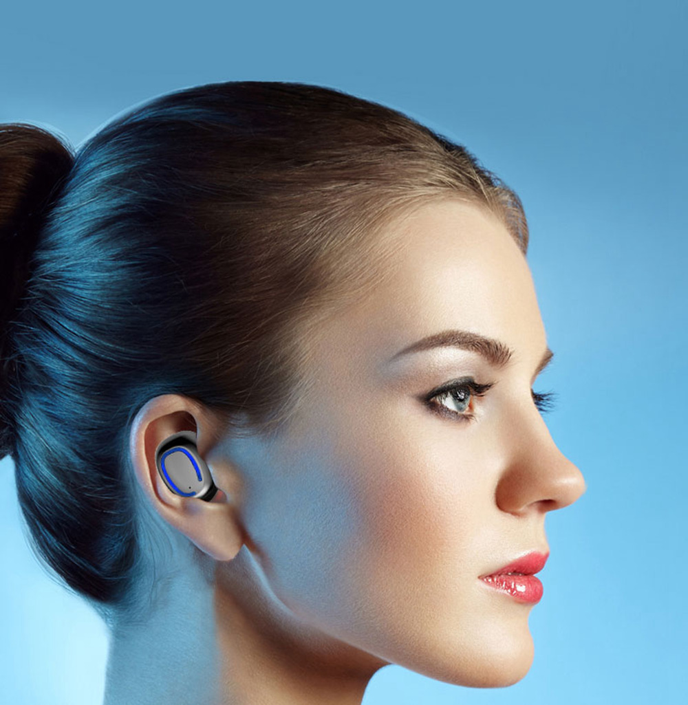 X11 TWS Bluetooth V5.0 IPX6 Wireless Earphones 6D HiFi Surround Sound Touch Control - White