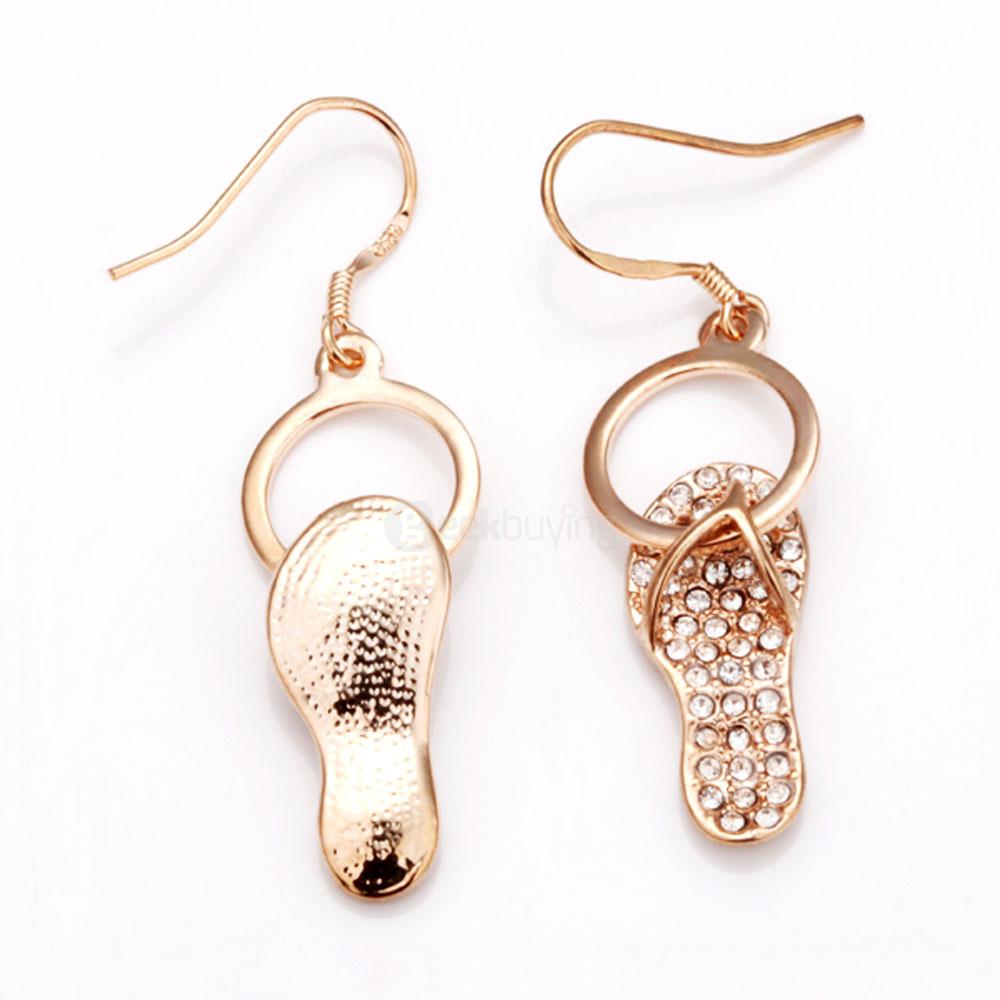 LKN18KRGPE005 Environmental Rose Gold Czech Diamond Earrings
