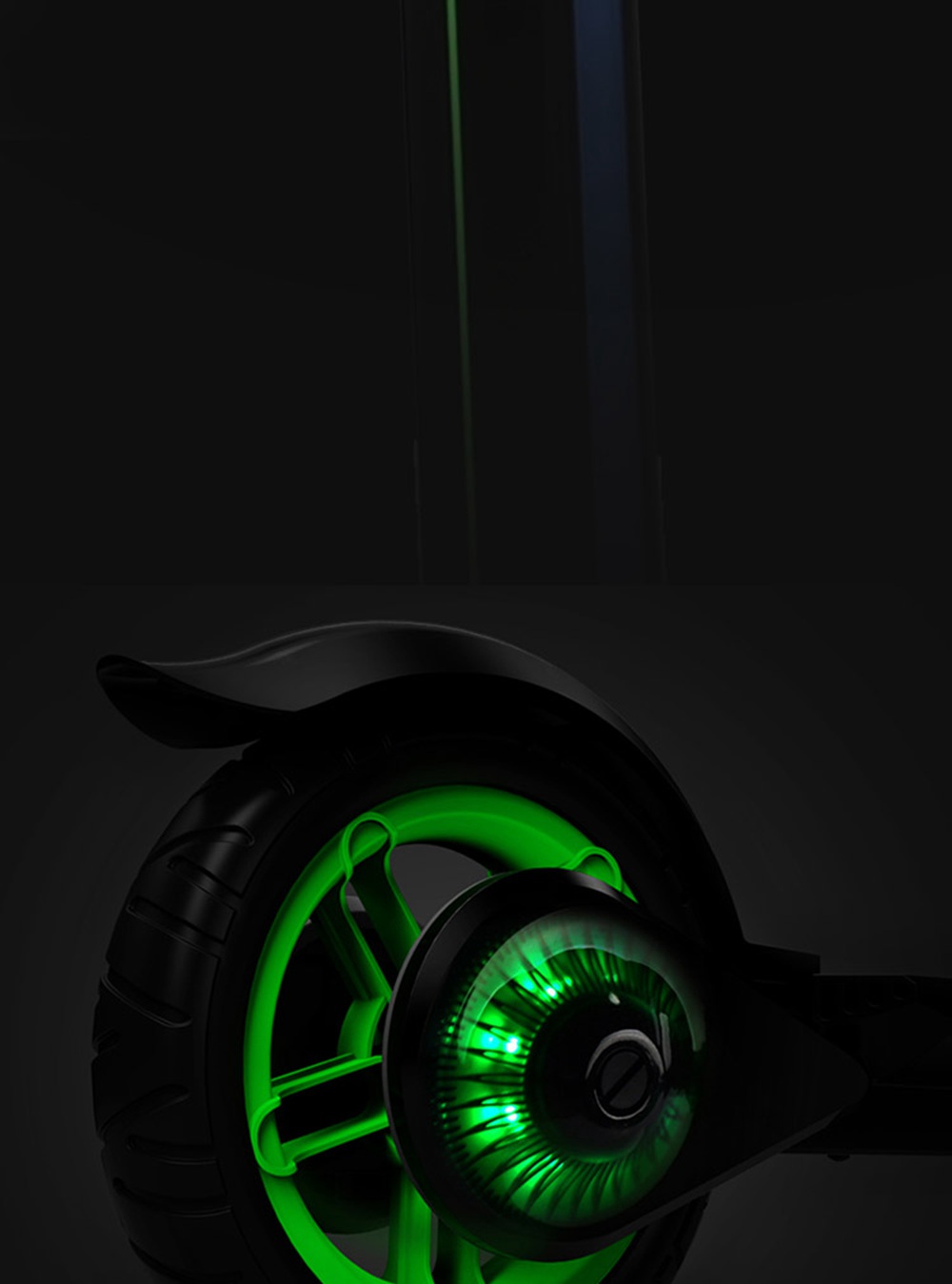 E1 Portable Folding Electric Scooter 8.5-inch Tires 300W Motor Max 25km/h 7.5Ah Battery - Green