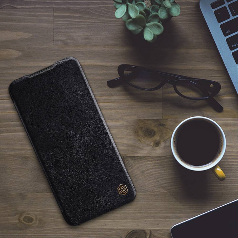 NILLKIN Protective Leather Phone Case For Xiaomi Redmi Note 8 Pro Smartphone - Red
