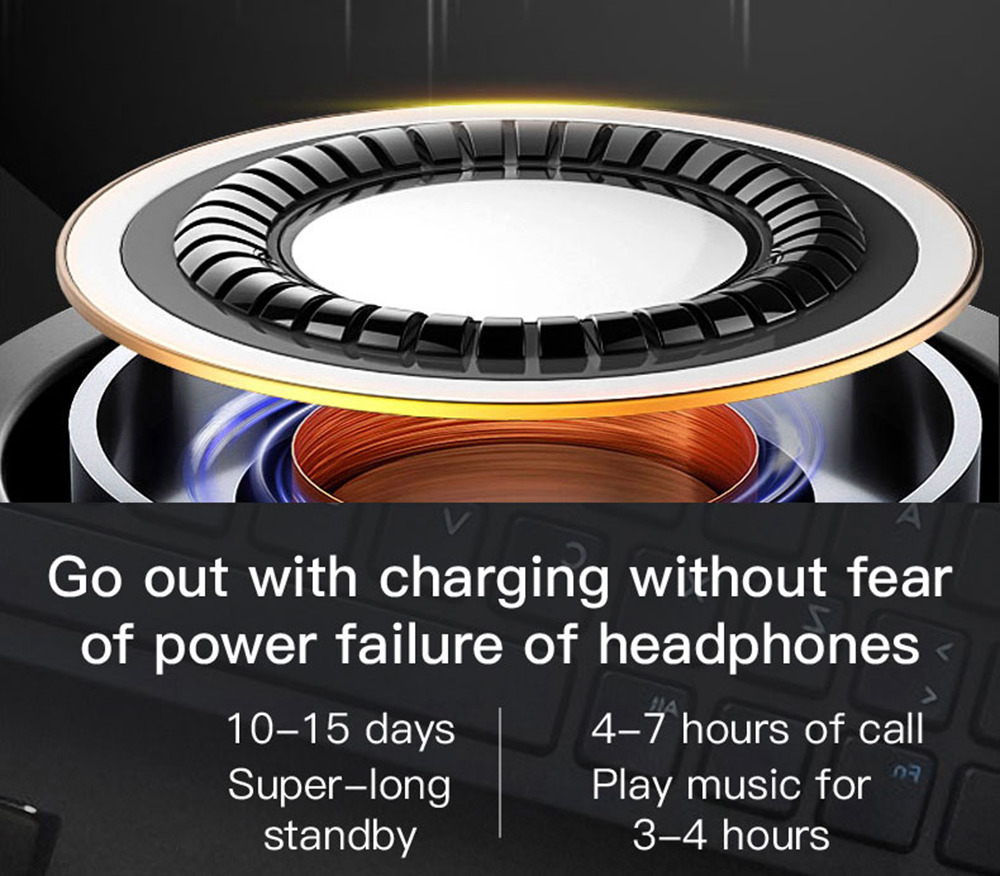 X11 TWS Bluetooth V5.0 IPX6 Wireless Earphones 6D HiFi Surround Sound Touch Control - White