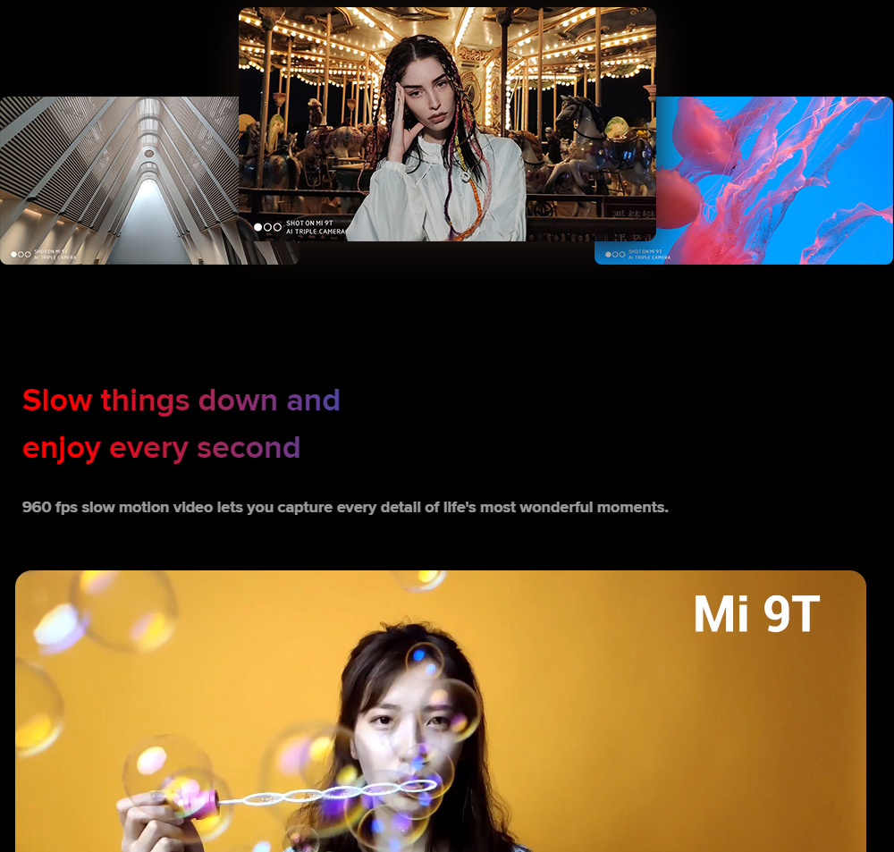 Xiaomi Mi 9T 6.39 Inch 4G LTE Smartphone Snapdragon 730 6GB 128GB 48.0MP+8.0MP+13.0MP Triple Rear Cameras MIUI 10 In-display Fingerprint Fast Charge Global Version - Black