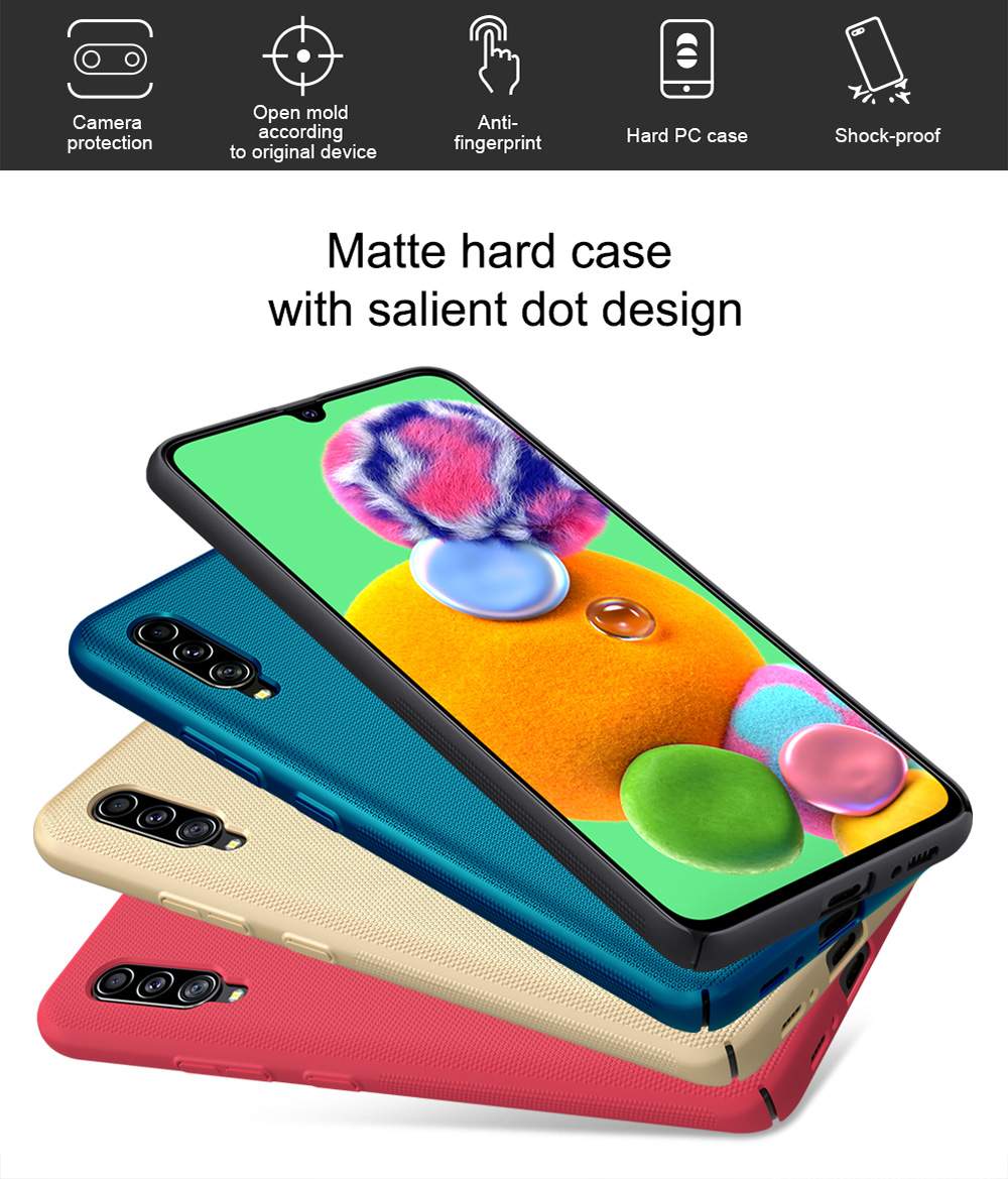 NILLKIN Protective Frosted PC Phone Case For Samsung Galaxy A90 5G Smartphone - Black